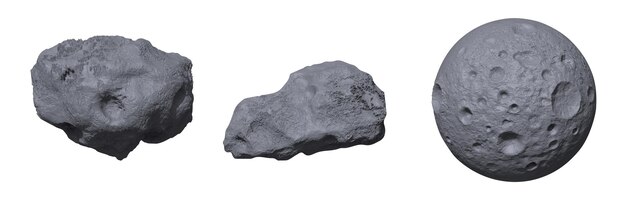 Stenen asteroïden Meteoor of ruimteboulder of rock