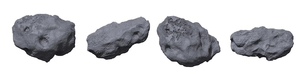 Stenen asteroïden Meteoor of ruimteboulder of rock