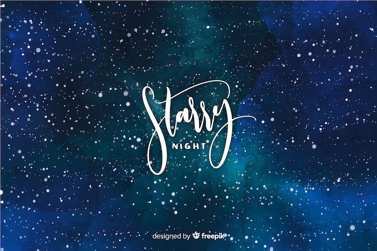 Gratis Vector sterrennacht achtergrond