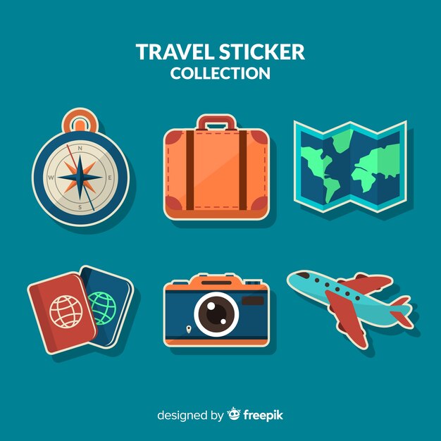 Stickercollectie reizen