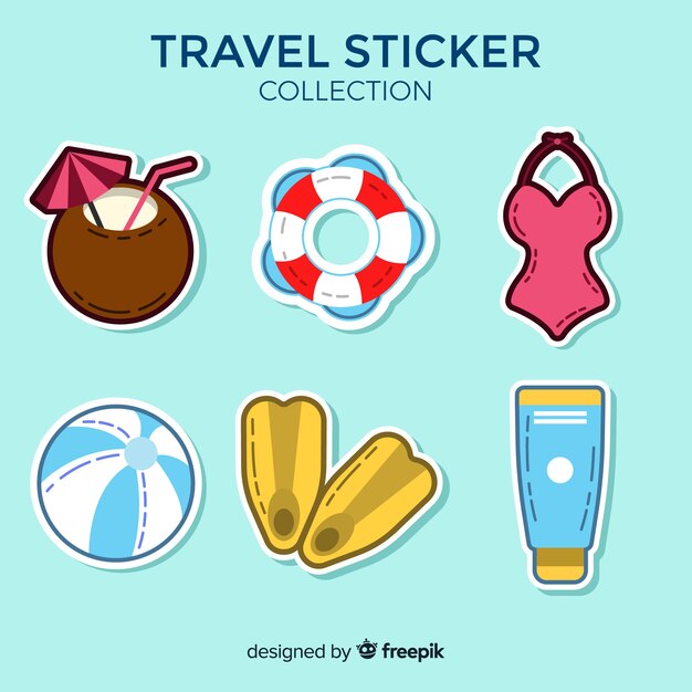 Stickercollectie reizen