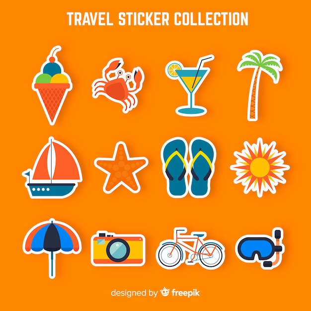 Stickercollectie reizen