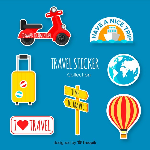 Stickercollectie reizen