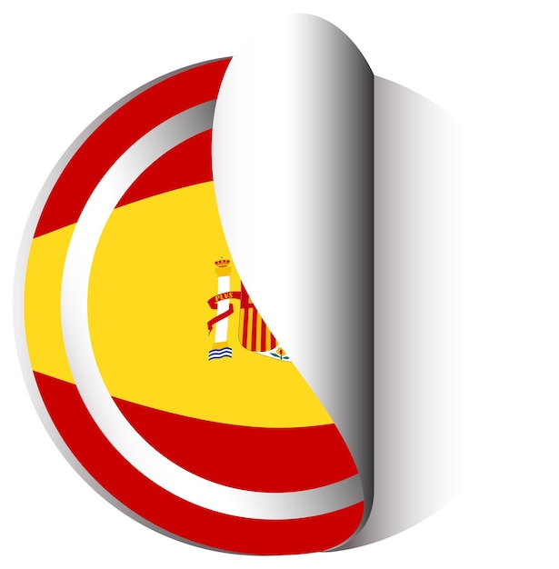 Stickerontwerp voor vlag van Spanje