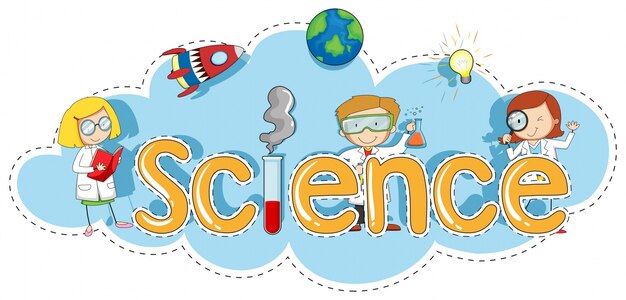 Stickersjabloon voor woordwetenschap