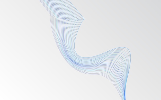 Stijlvol blauw golvend lijnen abstract ontwerp als achtergrond