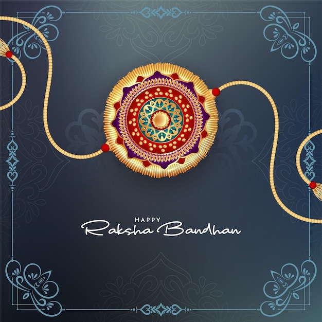 Stijlvol happy raksha bandhan festival klassiek kaartontwerp