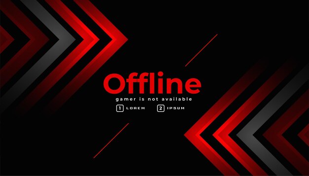 Stijlvolle bannersjabloon voor offline gaming