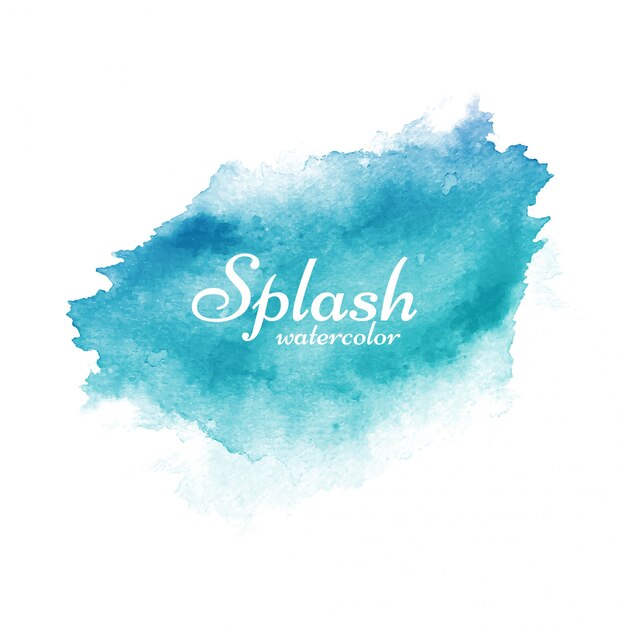 Stijlvolle blauwe aquarel splash