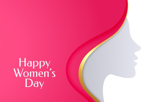 Stijlvolle gelukkige vrouwendag roze groet