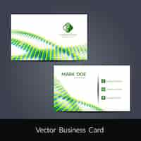 Gratis vector stijlvolle groene kleur visitekaartje