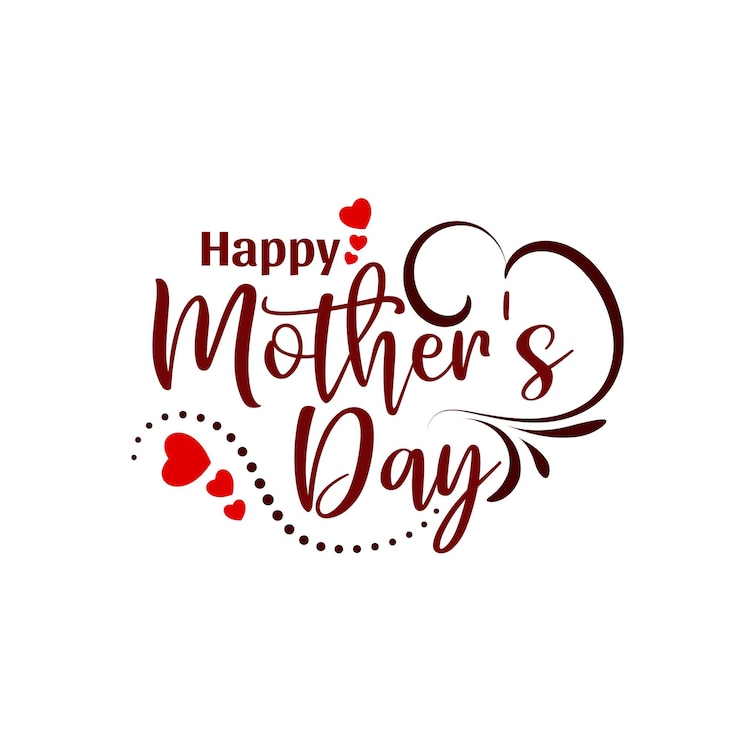 Gratis Vector stijlvolle happy mothers day decoratieve tekst ontwerp achtergrond