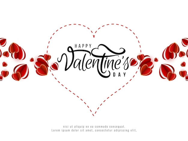 Gratis vector stijlvolle happy valentines day viering decoratieve achtergrond vector