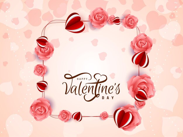 Gratis vector stijlvolle happy valentines day viering decoratieve achtergrond vector