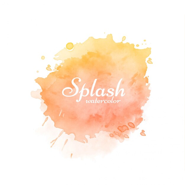 Stijlvolle kleurrijke aquarel oranje splash