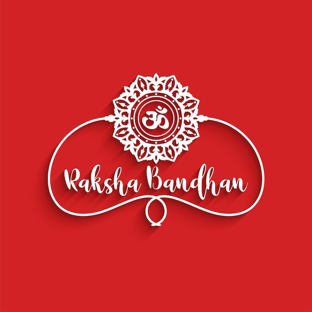 Stijlvolle mooie Happy Raksha bandhan tekstontwerp achtergrond