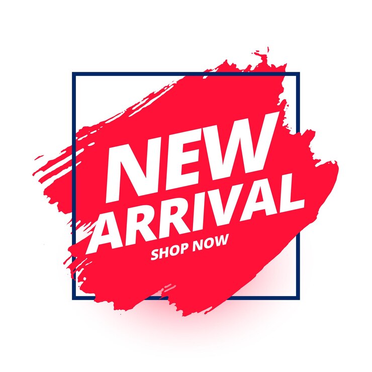 Gratis Vector stijlvolle nieuwe aankomst verkoop aanbod achtergrond in penseelstreep stijl