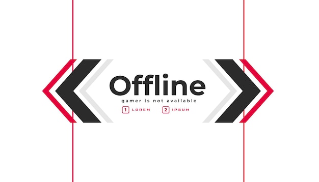 Gratis vector stijlvolle offline gaming sportieve twitch banner design vector