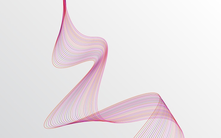 Gratis Vector stijlvolle rode golvende lijnen abstract achtergrondontwerp