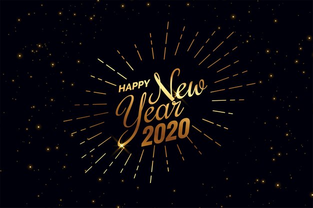 Stijlvolle zwarte en gouden gelukkige nieuwe jaar 2020-achtergrond