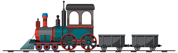 Gratis Vector stoomlocomotief trein vintage stijl
