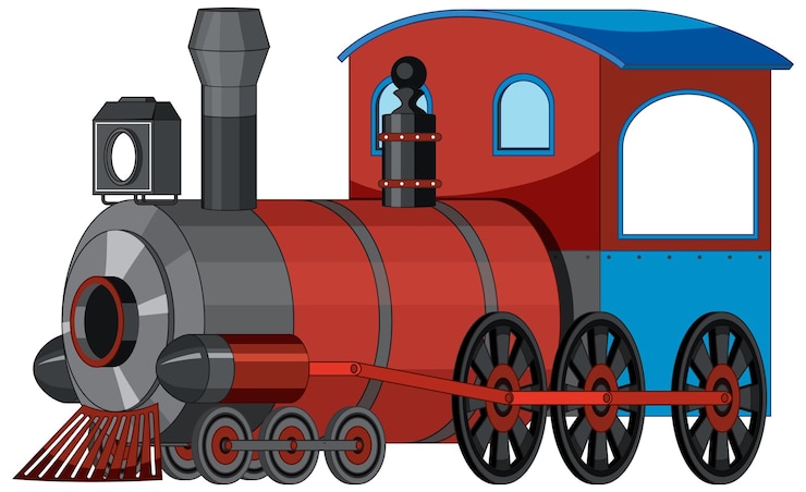 Gratis Vector stoomlocomotief trein vintage stijl