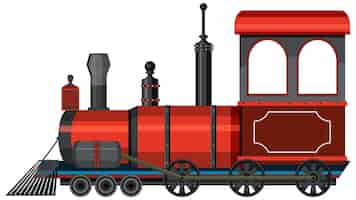 Gratis vector stoomlocomotief trein vintage stijl