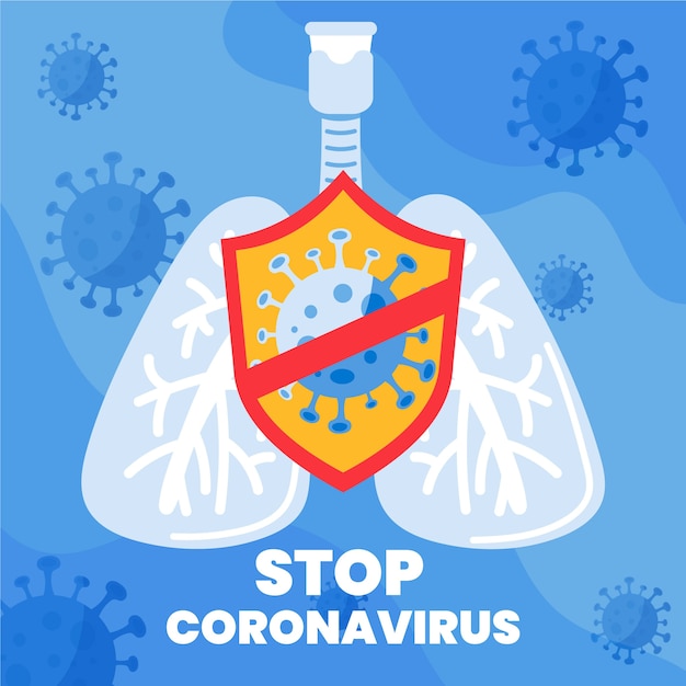 Stop coronavirus covid-19 pandemische bacteriën