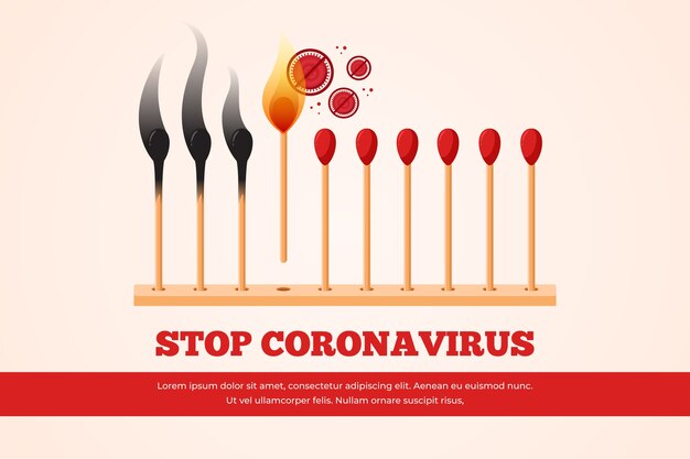 Stop coronavirus komt overeen met concept