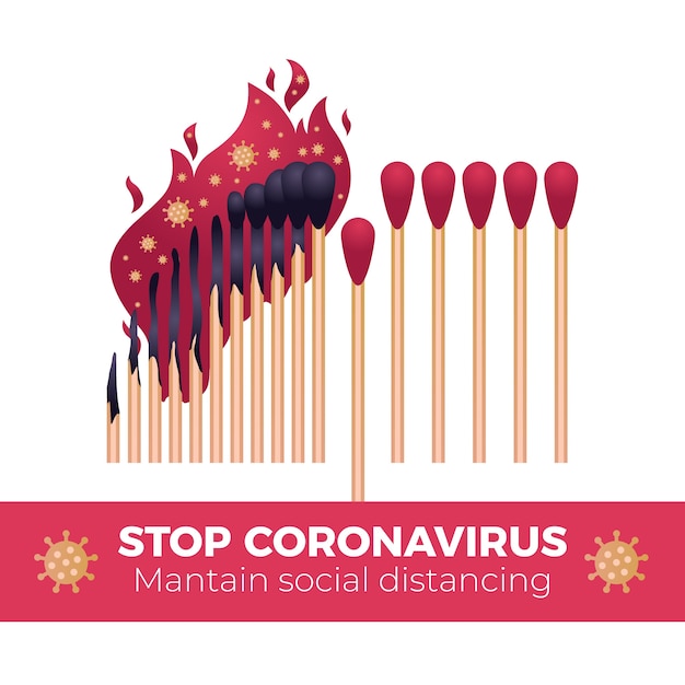 Stop coronavirus komt overeen met concept