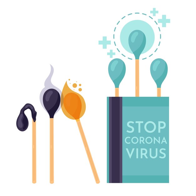 Stop coronavirus met overeenkomstenconcept