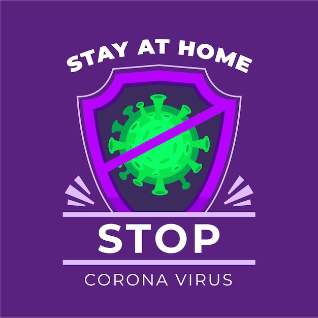 Gratis vector stop coronavirus met overeenkomstenconcept