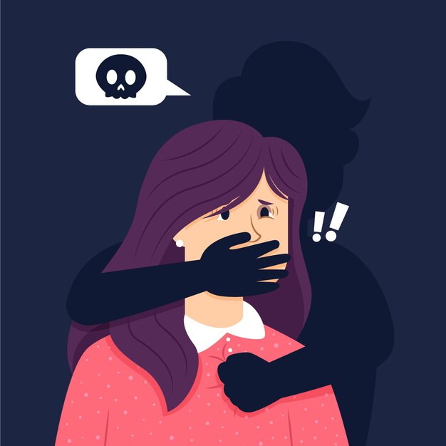 Stop gender geweld illustratie ontwerp