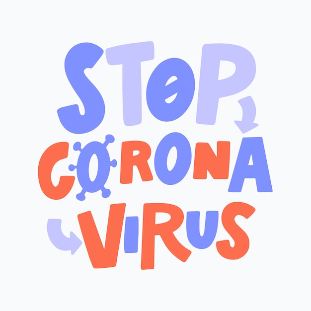 Gratis vector stop het coronavirus-infectie thema