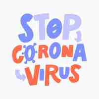 Gratis vector stop het coronavirus-infectie thema