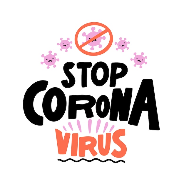 Gratis vector stop het coronavirus-infectieontwerp