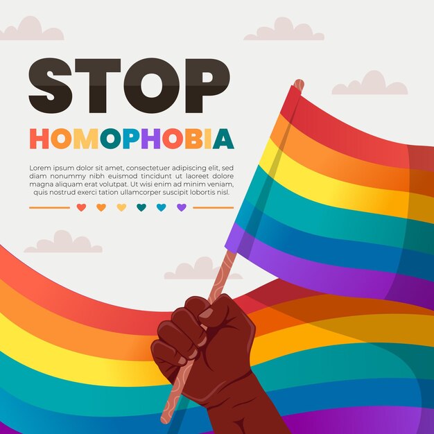 Stop homofobie illustratie concept