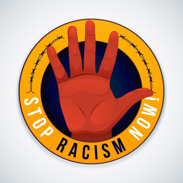 Stop racisme illustratie concept