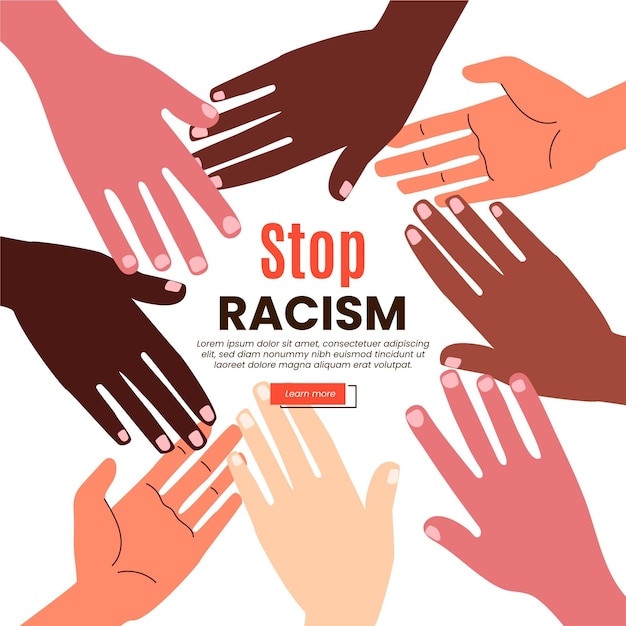 Stop racisme illustratie concept