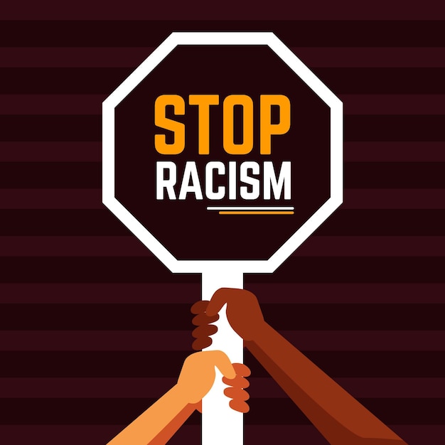 Gratis vector stop racisme illustratie thema