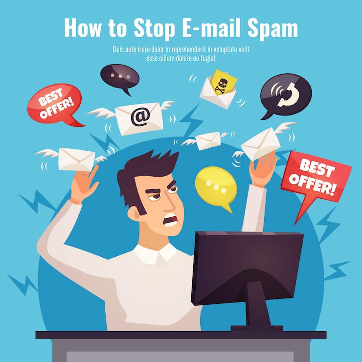 Gratis Vector stop spam ad-poster