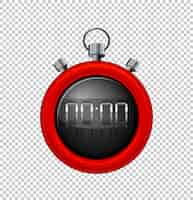 Gratis vector stopwatch met rode rand