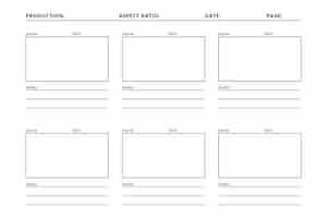 Gratis vector storyboard-sjabloon