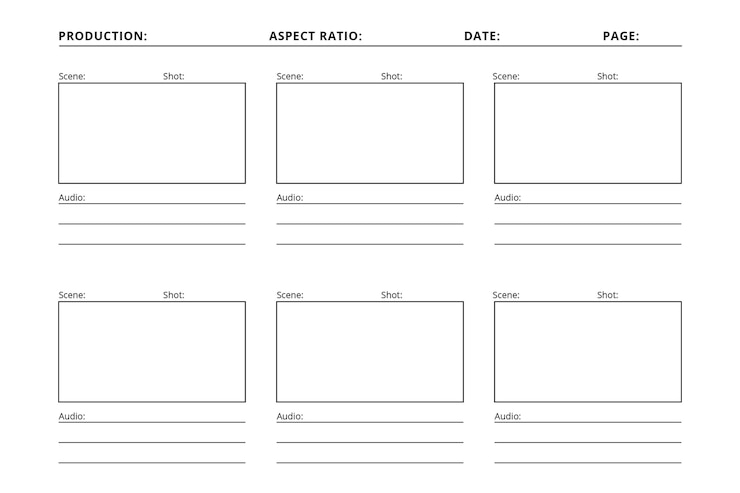 Gratis Vector storyboard-sjabloon