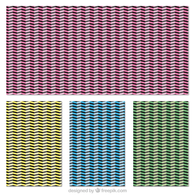 Gratis Vector strepen patroon in zigzag stijl