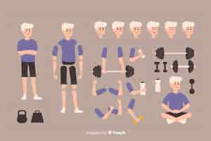 Gratis vector stripfiguur voor motion design