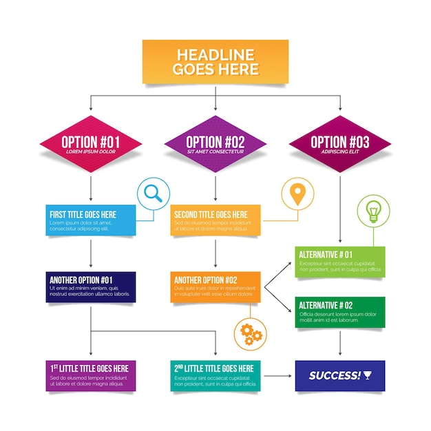 Stroomschema - infographic concept