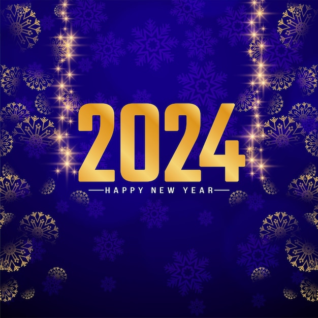Stylish gelukkige nieuwe jaar 2024 viering kaart vector