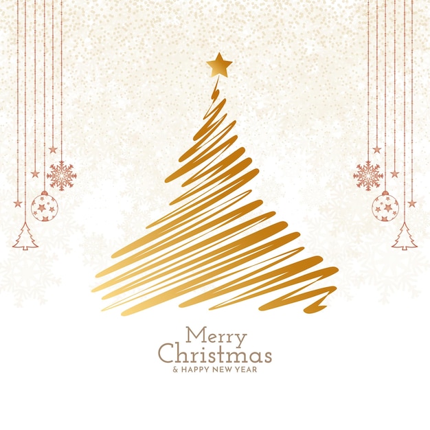 Gratis vector stylish merry christmas festival greeting card design vector