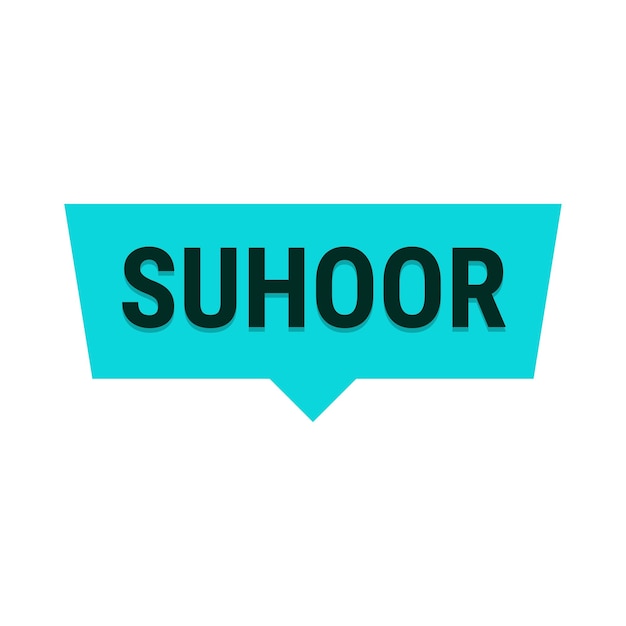Gratis vector suhoor essentials tips en trucs voor een gezonde ramadan turquoise vector callout banner